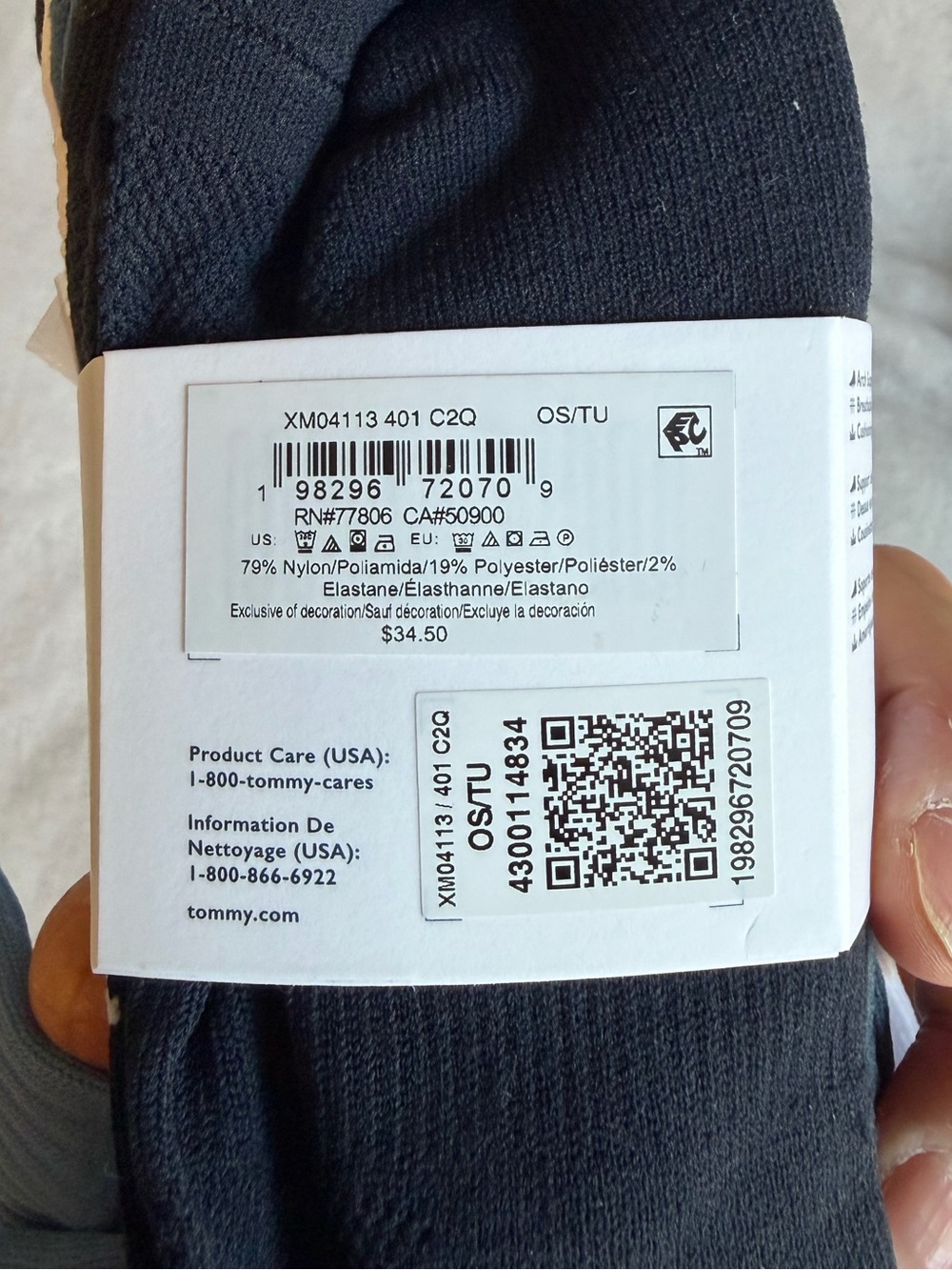NWT - X2 Tommy Hilfiger Men's 6-Pack Crew Socks - Blue & Burgundy - Picture 5 of 5